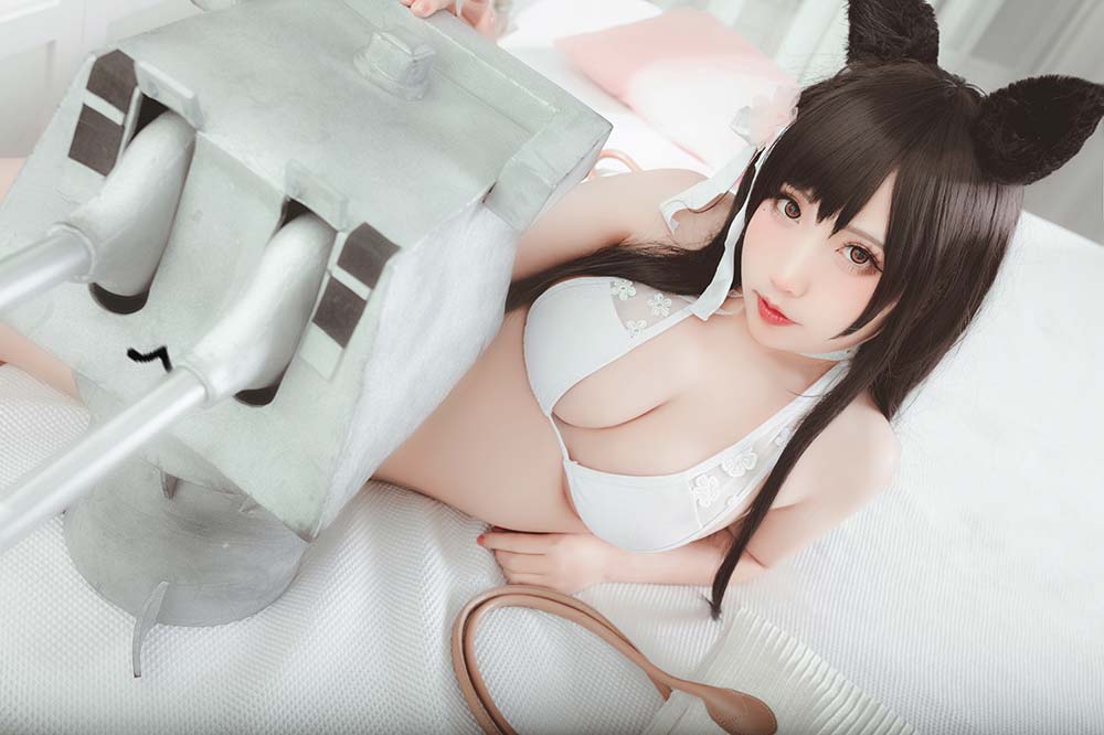 貓田聖奈奈(桃之啾啾) – 爱宕泳装 盛夏进行曲 Cosplay-第2张