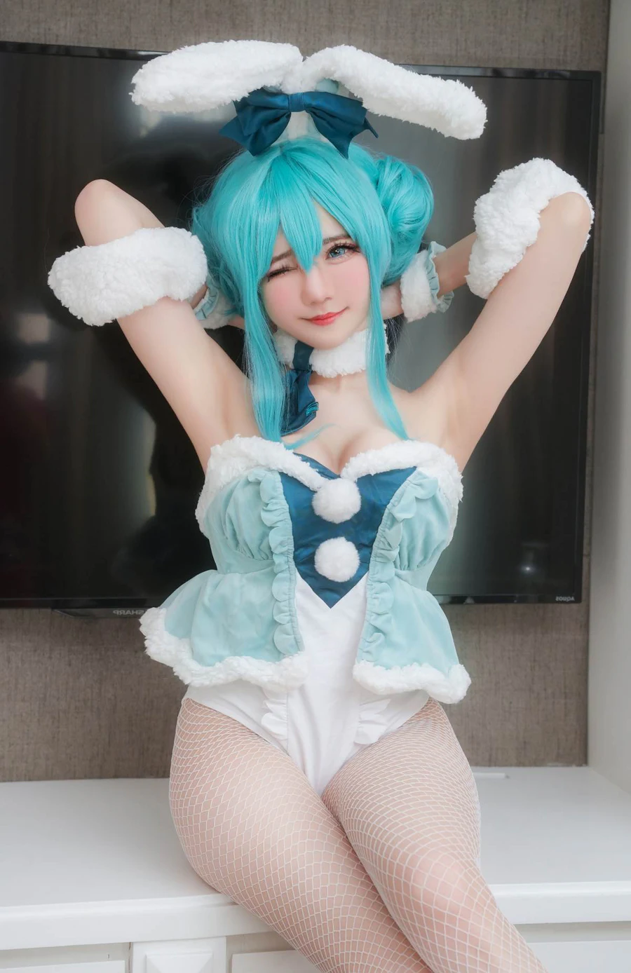 Sally Dorasnow – Miku bunnygir Cosplay-第1张