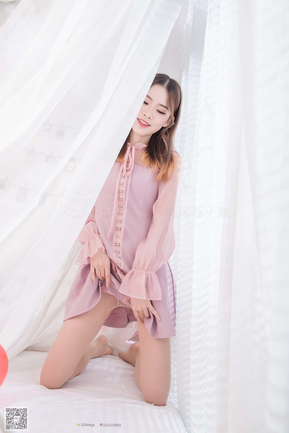 [SSA丝社]NO.027 小琪琪肉色开档丝袜_清纯美女的诱惑 SSA丝社-第1张