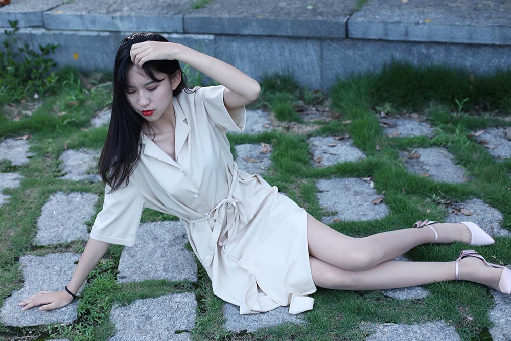奈丝写真 NO.131 小橙子-户外躺拍 奈丝写真-第1张