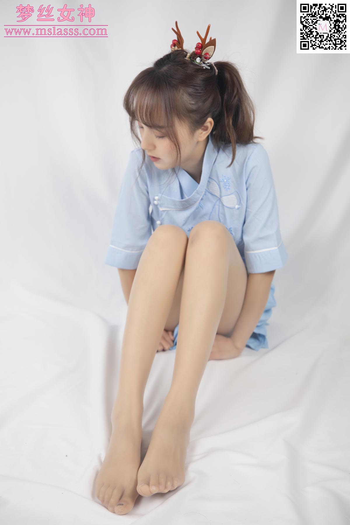 [MSLASS梦丝女神]2020.01.01 NO.081 玥玥 蓝色仙女古装 MSLASS梦丝女神-第2张