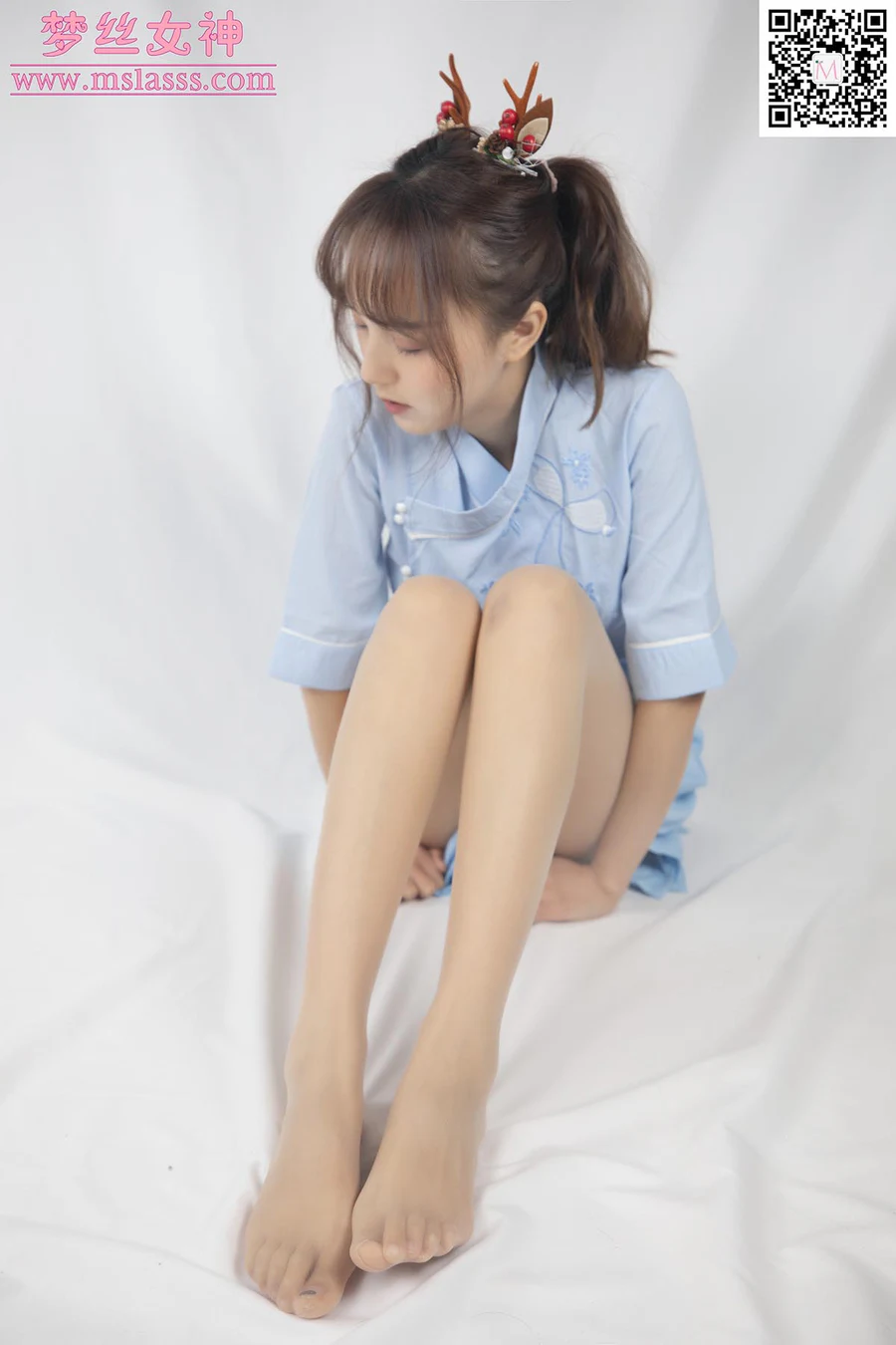 [MSLASS梦丝女神]2020.01.01 NO.081 玥玥 蓝色仙女古装 MSLASS梦丝女神-第2张