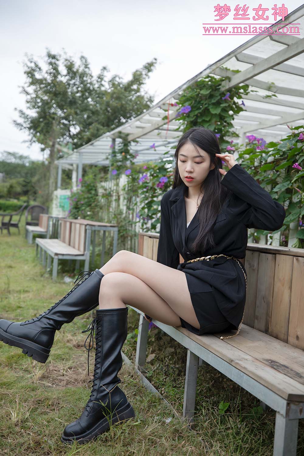 [MSLASS梦丝女神]2021.10.21 NO.164 新模超细腿 娜贝儿 MSLASS梦丝女神-第2张