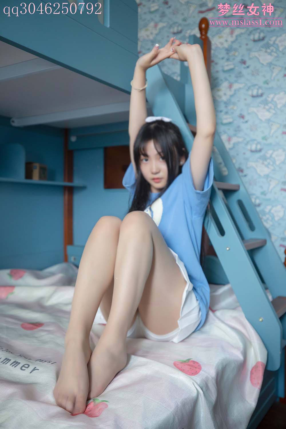 [MSLASS梦丝女神]2021.10.09 NO.163 蓝菲菲 MSLASS梦丝女神-第1张