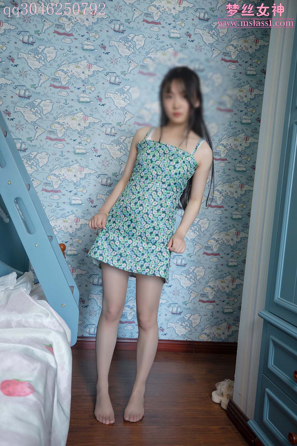 [MSLASS梦丝女神]2021.10.09 NO.163 蓝菲菲 MSLASS梦丝女神-第2张