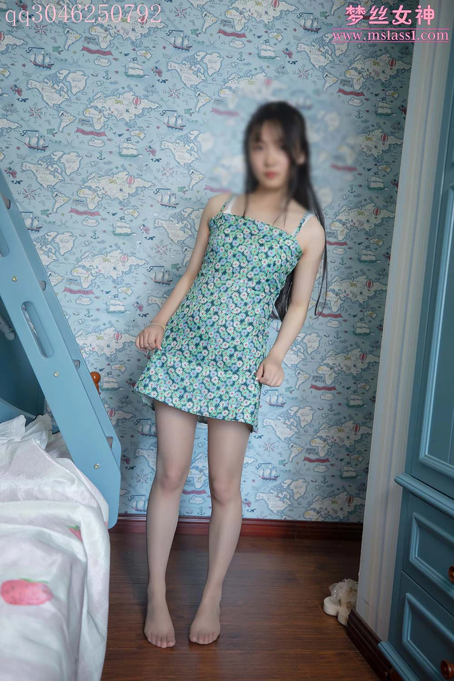 [MSLASS梦丝女神]2021.10.09 NO.163 蓝菲菲 MSLASS梦丝女神-第2张