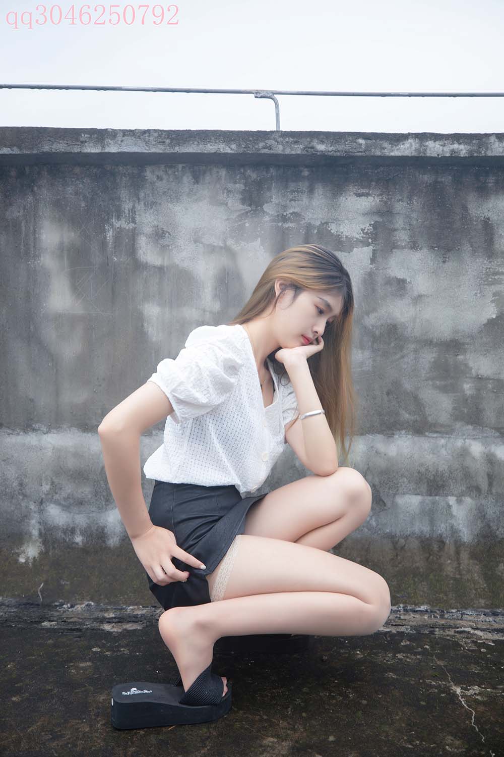 [MSLASS梦丝女神]2021.09.28 NO.161 天台肉丝 王晓瑞 MSLASS梦丝女神-第1张