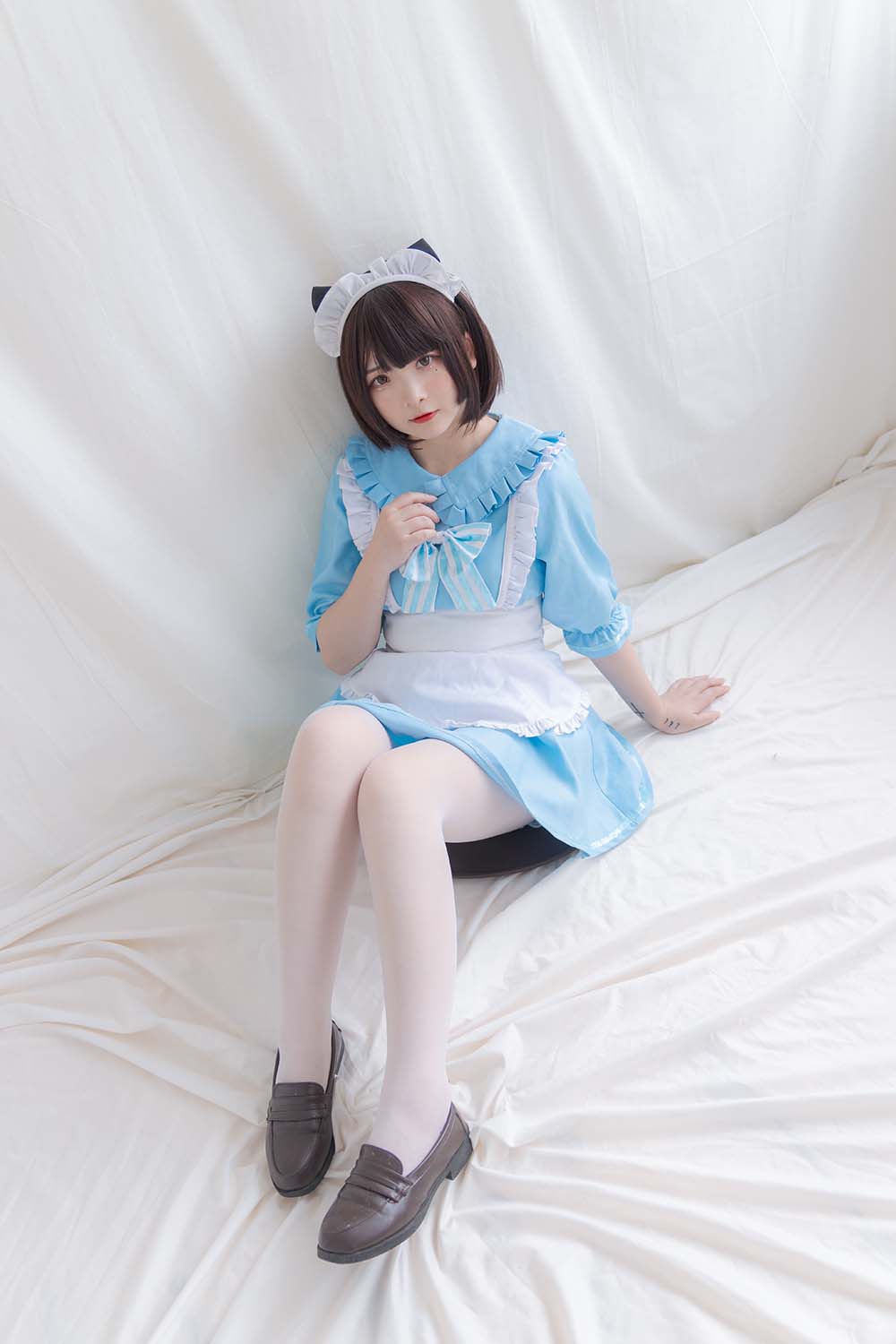 少女秩序 EXVOL.08 蓝白白仆 SNZX少女秩序-第1张