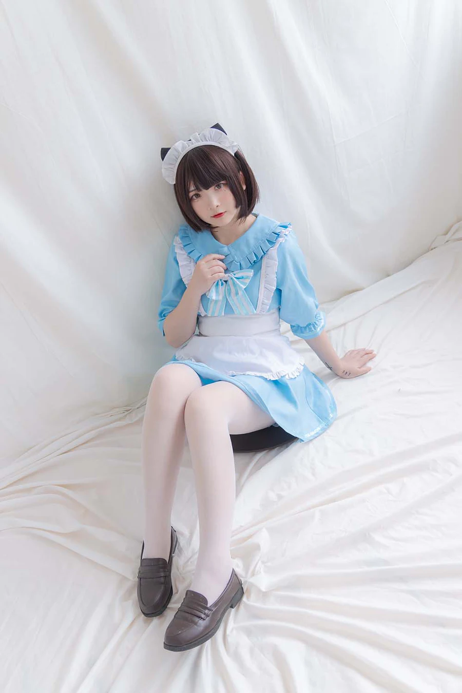 少女秩序 EXVOL.08 蓝白白仆 SNZX少女秩序-第1张