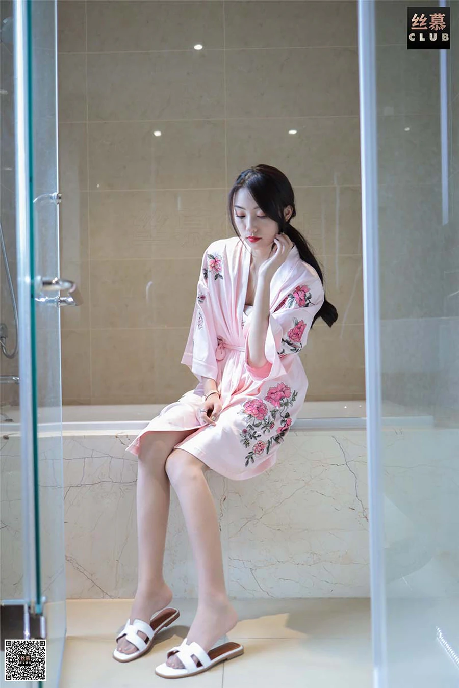 [丝慕GIRL]SM074 天天一元 诗晴《诗晴-睡袍-浴缸》 SM丝慕GIRL-第1张