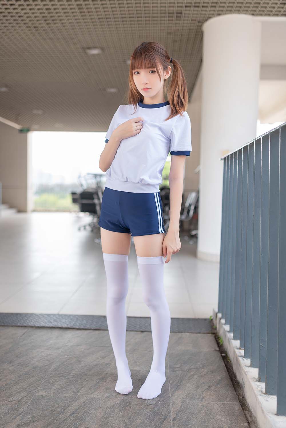 风之领域 NO.045 酷爱运动的白丝少女 FZLY风之领域-第1张