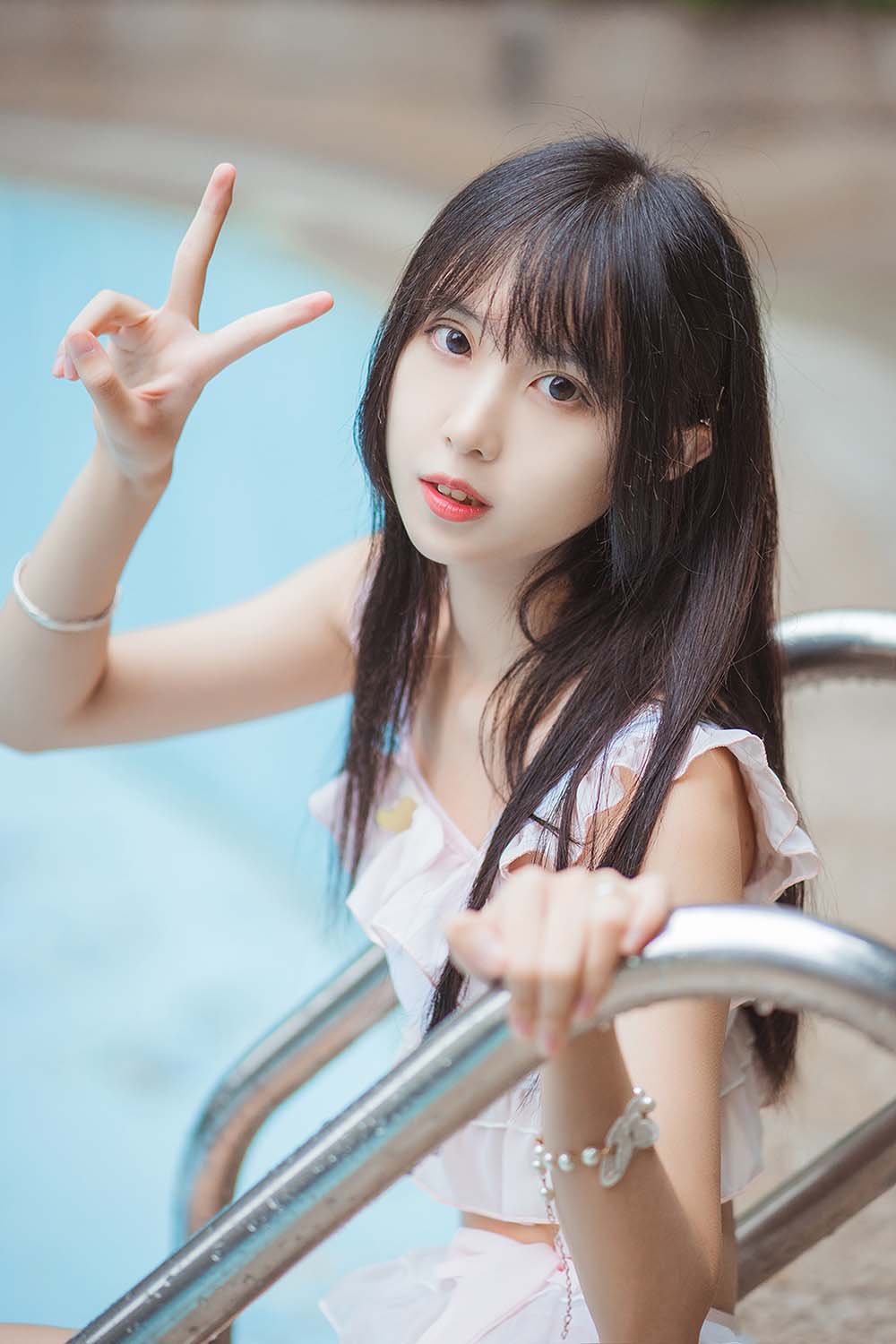 风之领域 NO.090 泳池里的少女 FZLY风之领域-第1张