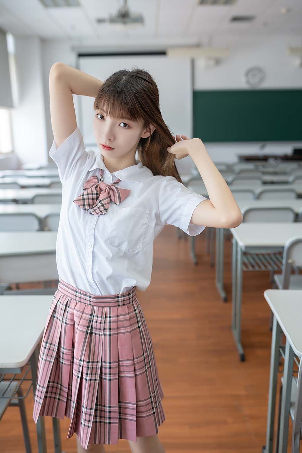 风之领域 NO.114 格子裙少女 FZLY风之领域-第2张