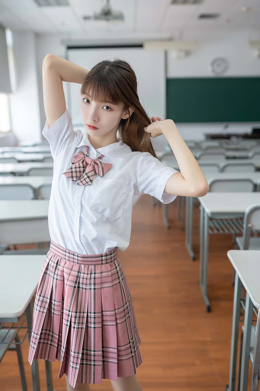 风之领域 NO.114 格子裙少女 FZLY风之领域-第2张