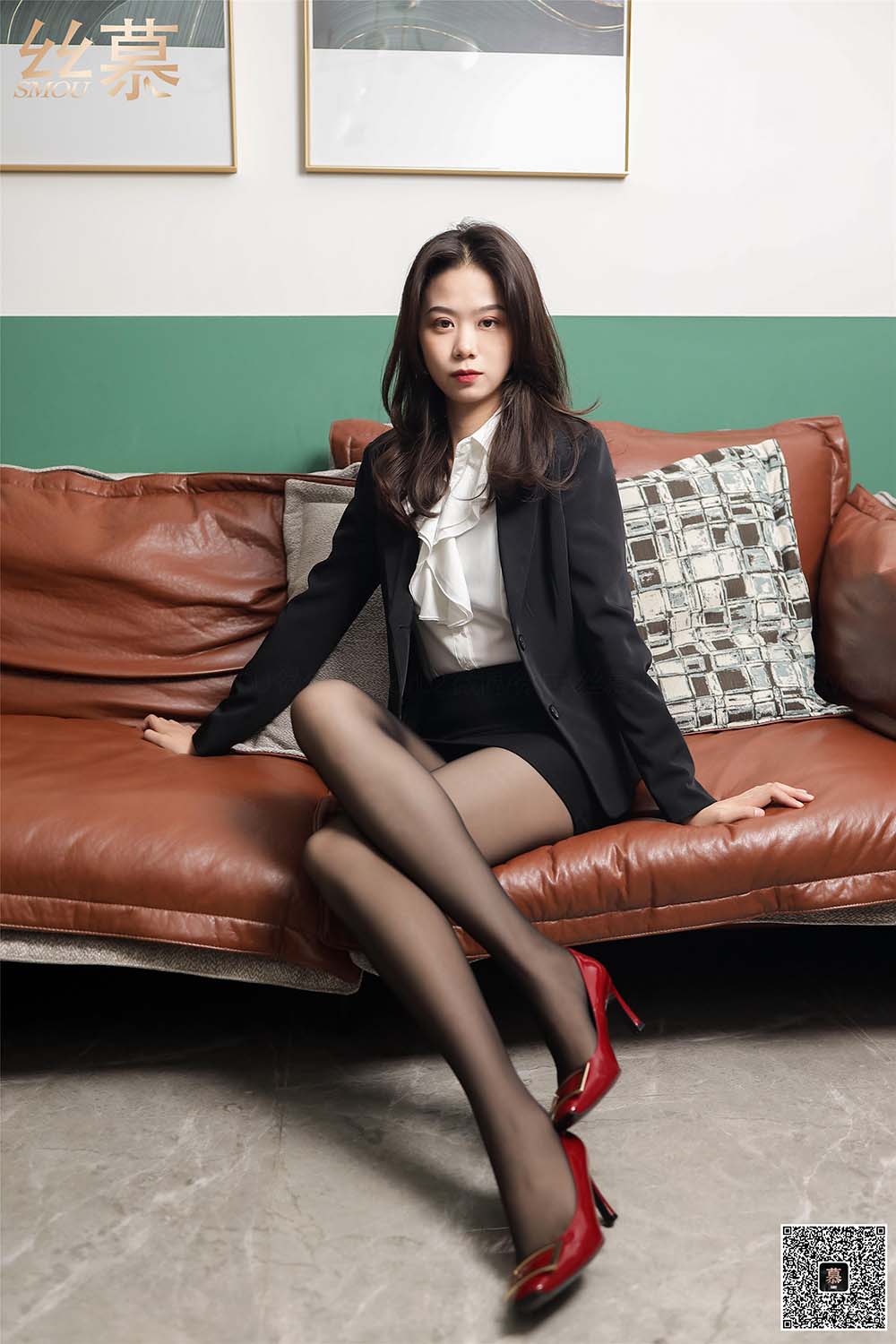 [丝慕GIRL]SM355 天天一元 芝芝《穿黑丝的女同事》 SM丝慕GIRL-第1张