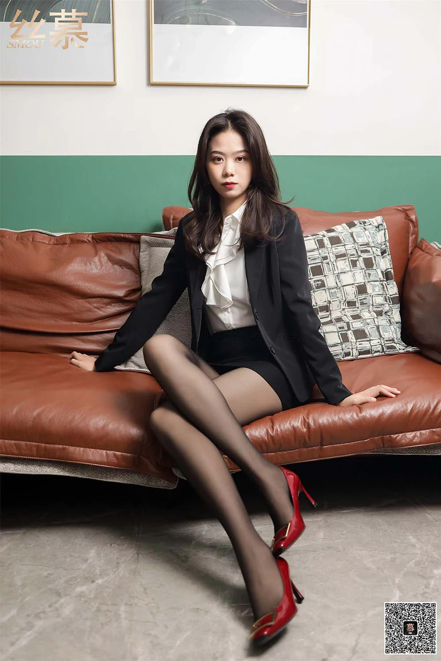 [丝慕GIRL]SM355 天天一元 芝芝《穿黑丝的女同事》 SM丝慕GIRL-第1张