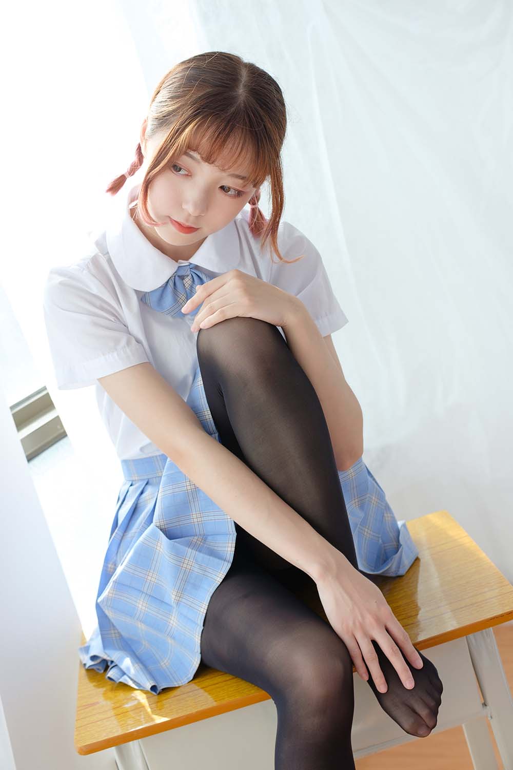 森萝财团写真 BETA-027 清新黑丝学生妹 SLCT森萝财团-第1张