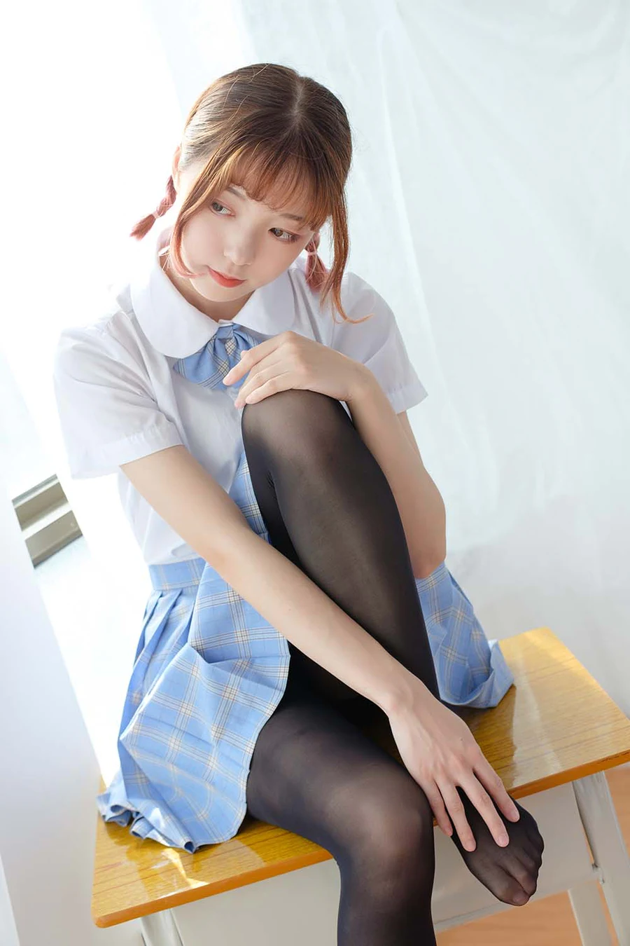 森萝财团写真 BETA-027 清新黑丝学生妹 SLCT森萝财团-第1张
