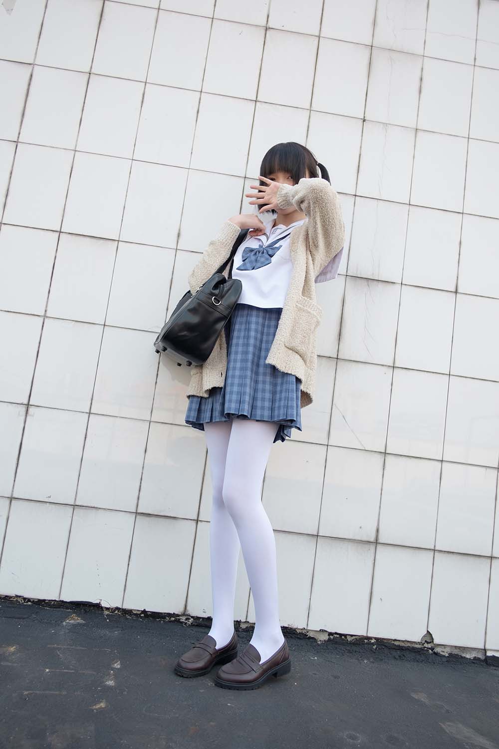 森萝财团写真 SSR-001 白丝学生装 SLCT森萝财团-第1张