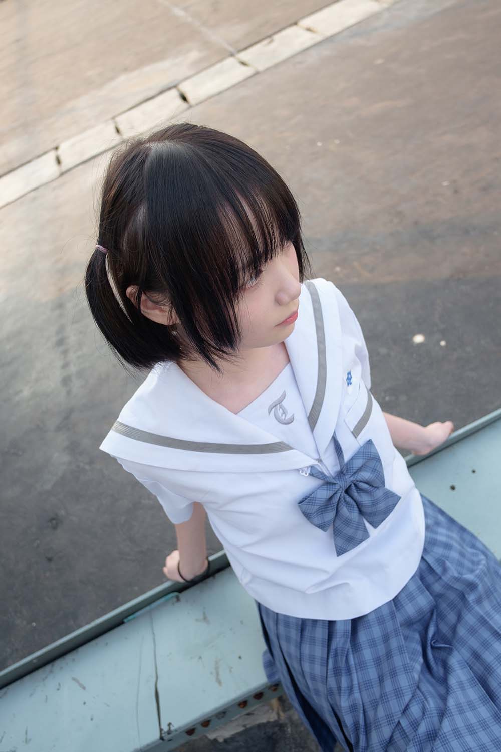 森萝财团写真 SSR-001 白丝学生装 SLCT森萝财团-第2张