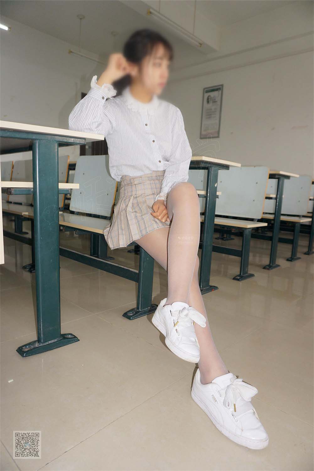 妖精视觉 NO.056 妖妖 教室的精灵灰丝 YJSJ妖精视觉-第2张