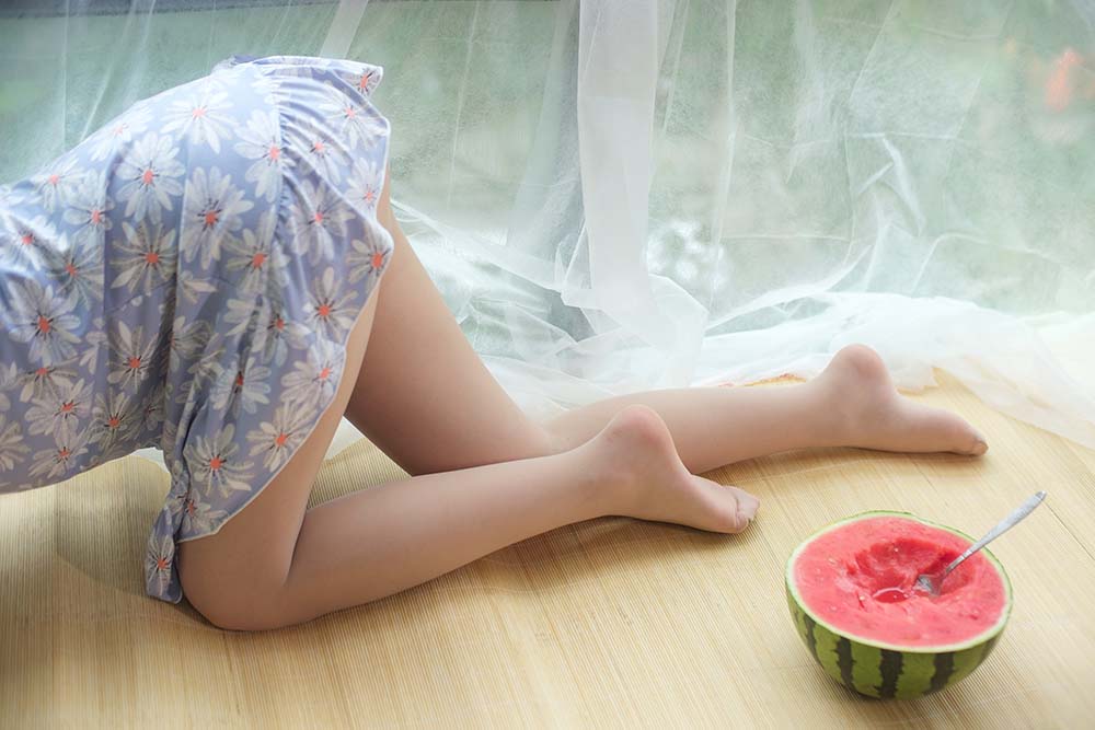 森萝财团写真 X-028 肉丝少女 清凉一夏 SLCT森萝财团-第1张