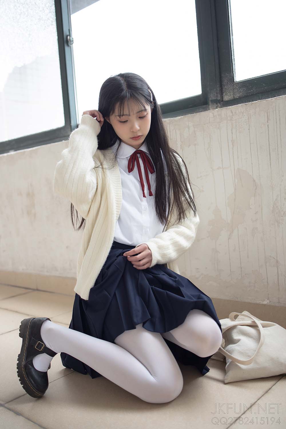 森萝财团写真 JKFUN-001 甜米 纯纯的白丝学妹 SLCT森萝财团-第1张