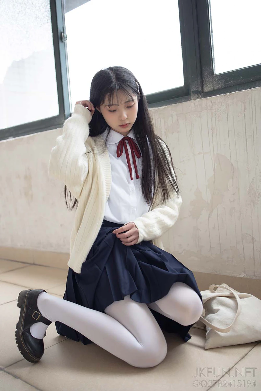森萝财团写真 JKFUN-001 甜米 纯纯的白丝学妹 SLCT森萝财团-第1张