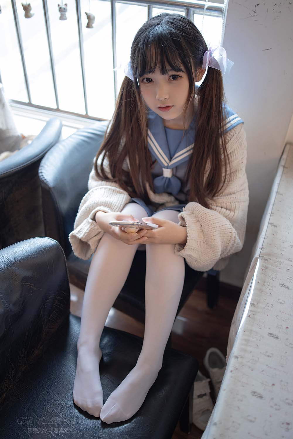 森萝财团写真 X-061 80D薄白丝 SLCT森萝财团-第2张