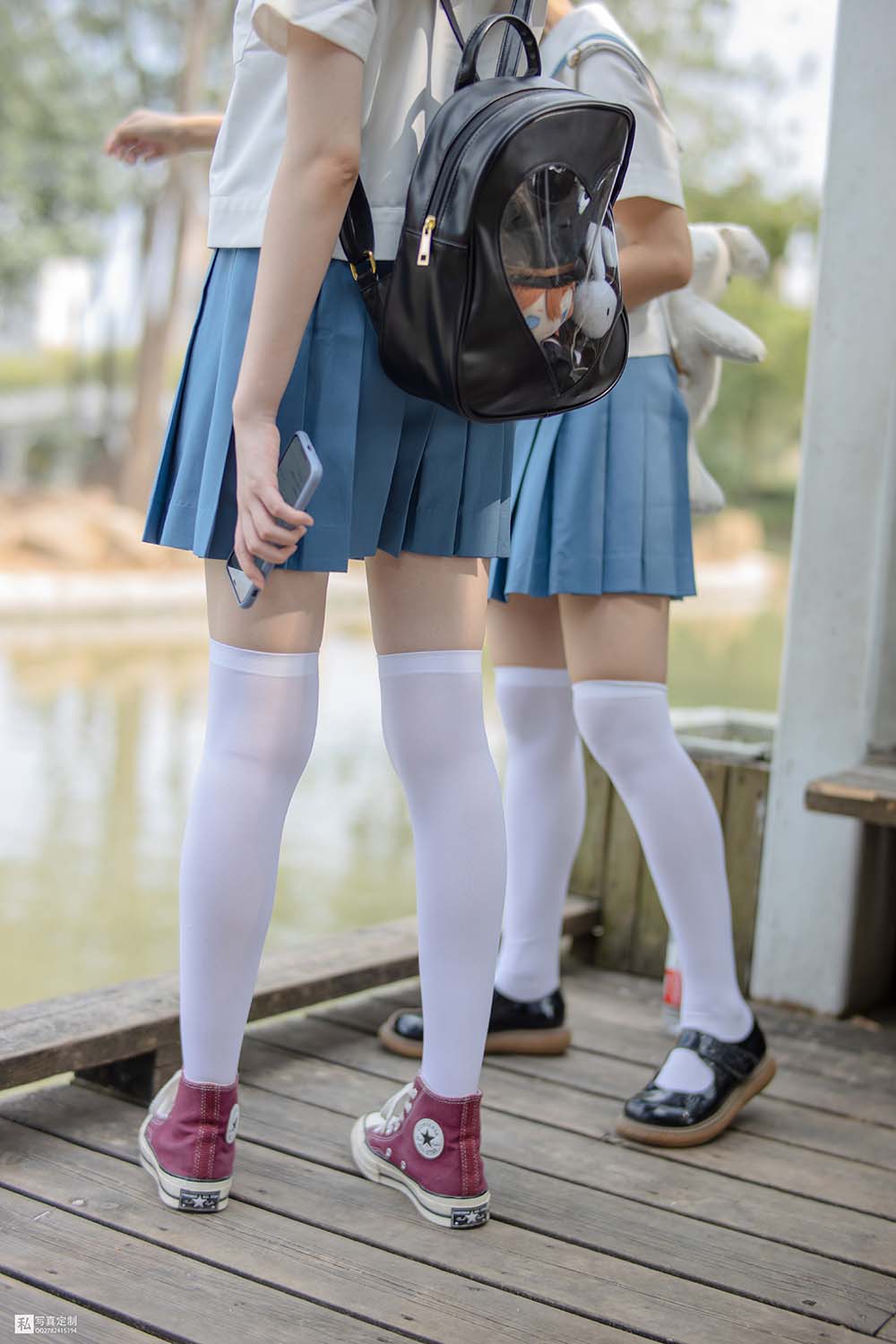 森萝财团写真 JKFUN-025 默陌&Aika  80D白丝过膝袜 SLCT森萝财团-第1张