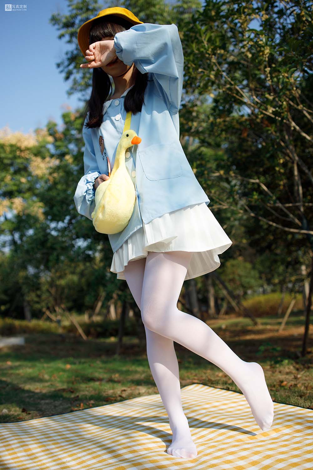 森萝财团写真 JKFUN-030《野餐、爆蛋和彩蛋》踩物 白丝50D 默陌 SLCT森萝财团-第1张