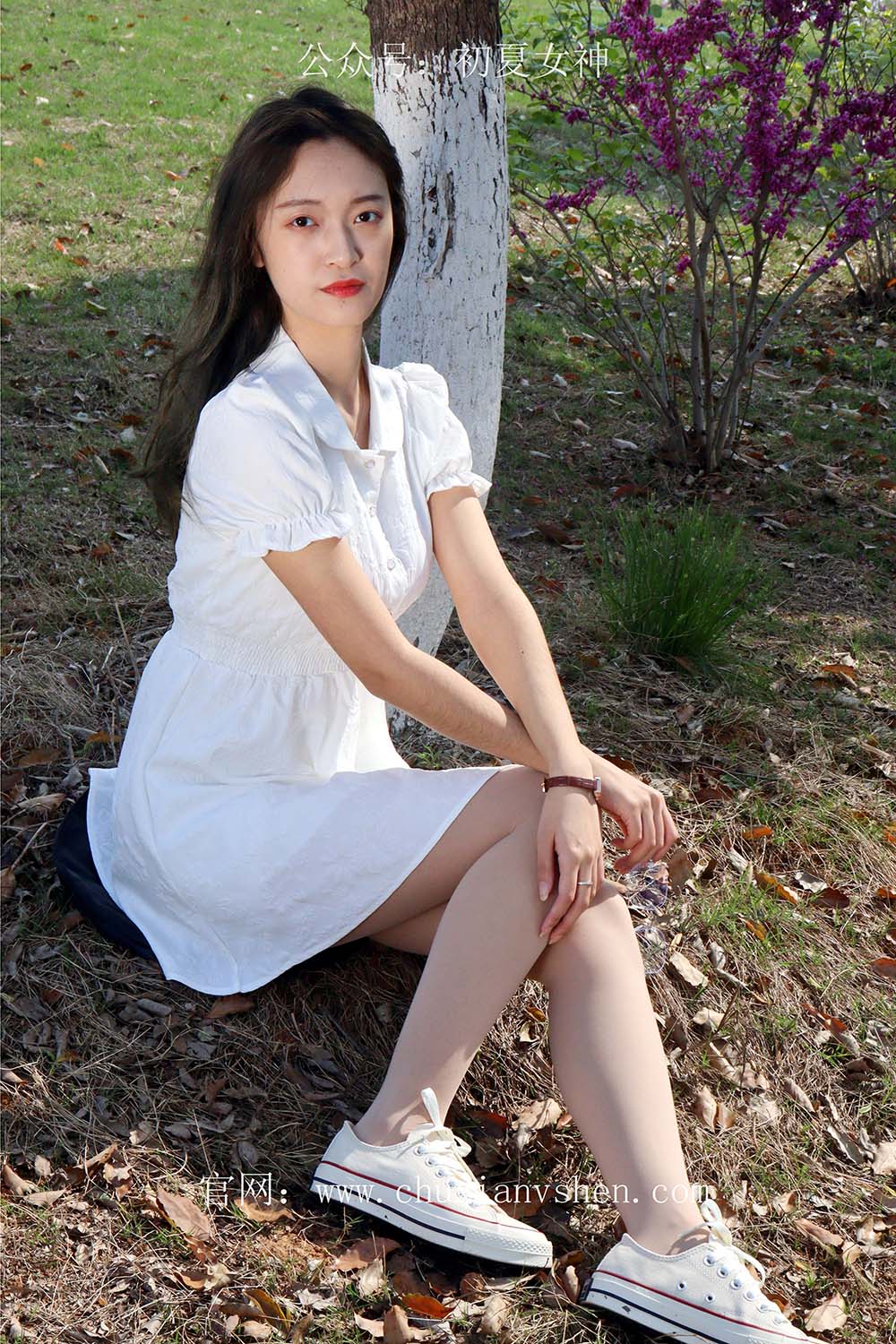 初夏女神 NO.004 邻家女孩校园生活篇-肉丝帆布鞋 CXNS初夏女神-第1张
