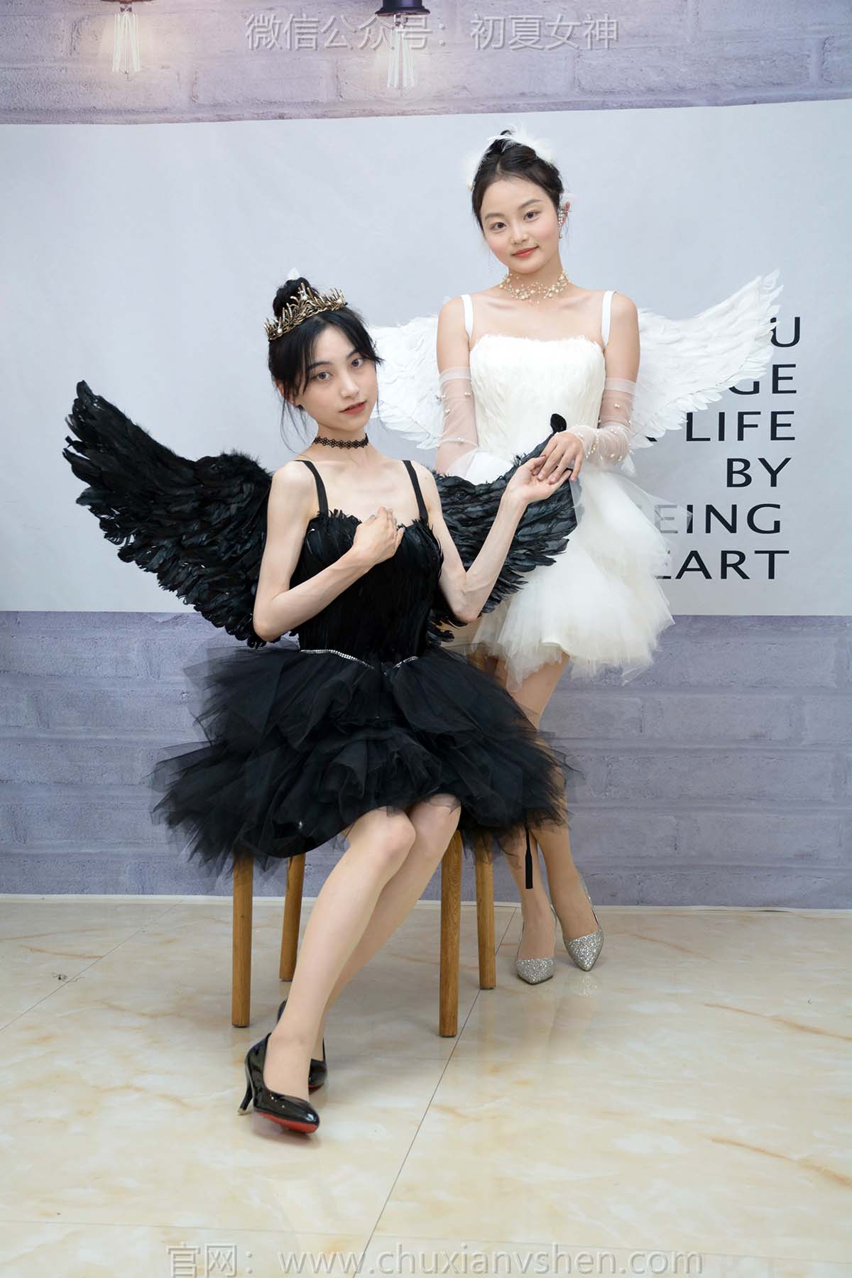 初夏女神 NO.207 柒柒、双双 黑白天鹅 CXNS初夏女神-第1张