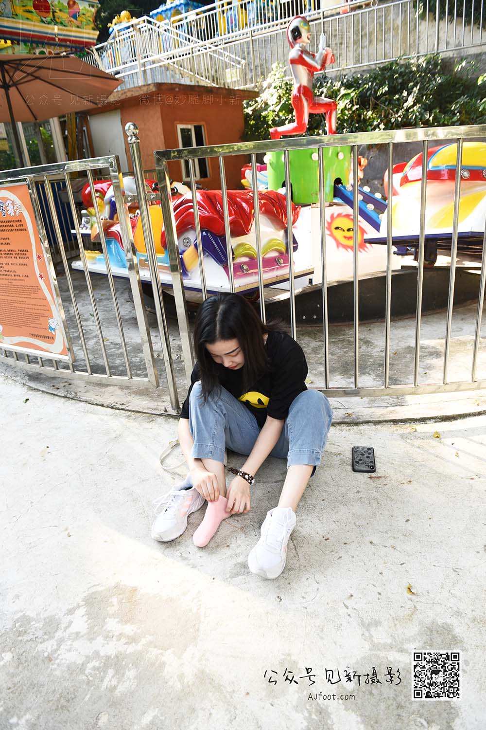 [见新摄影]NO.014 大学护理美女户外牛仔裤棉袜 JXSY见新摄影-第2张