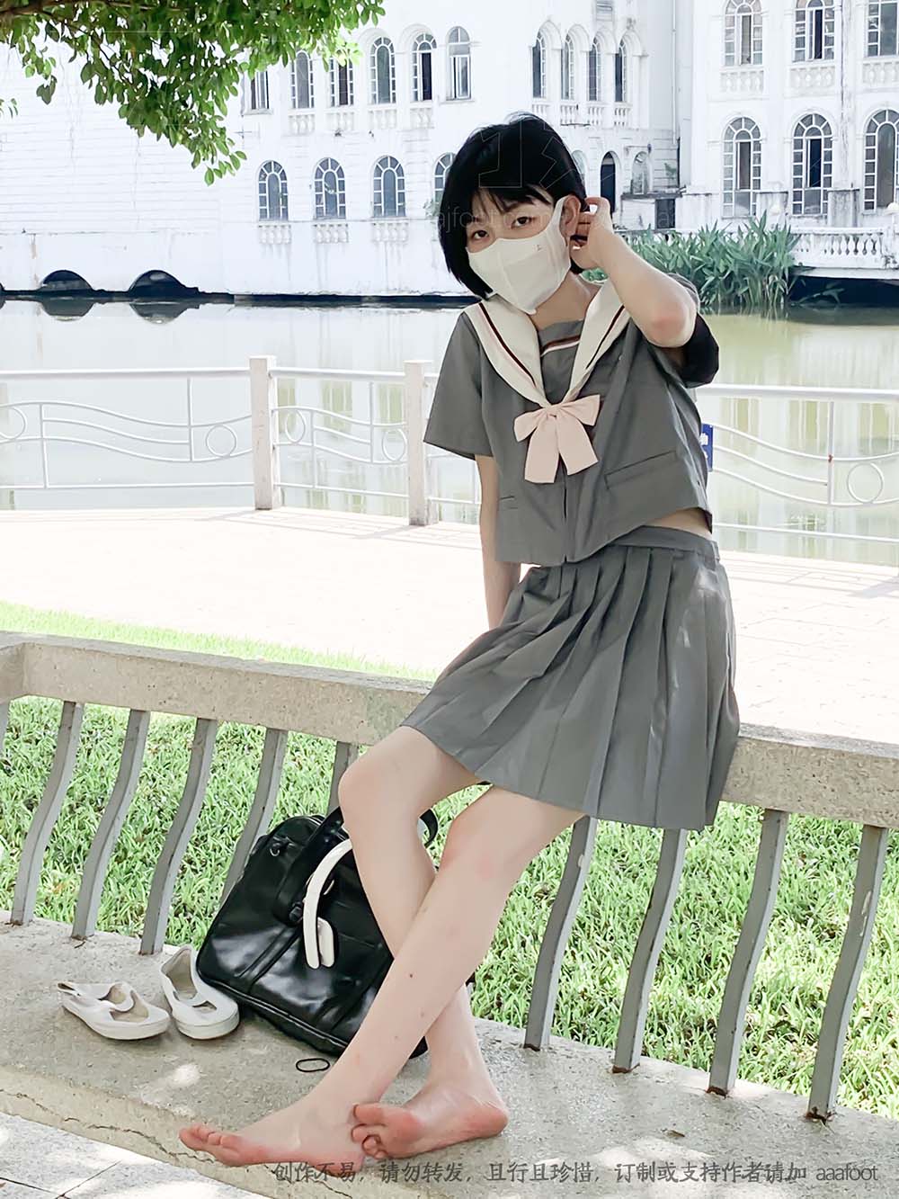 [见新摄影]NO.050 灰色JK 深深进入心中 JXSY见新摄影-第1张