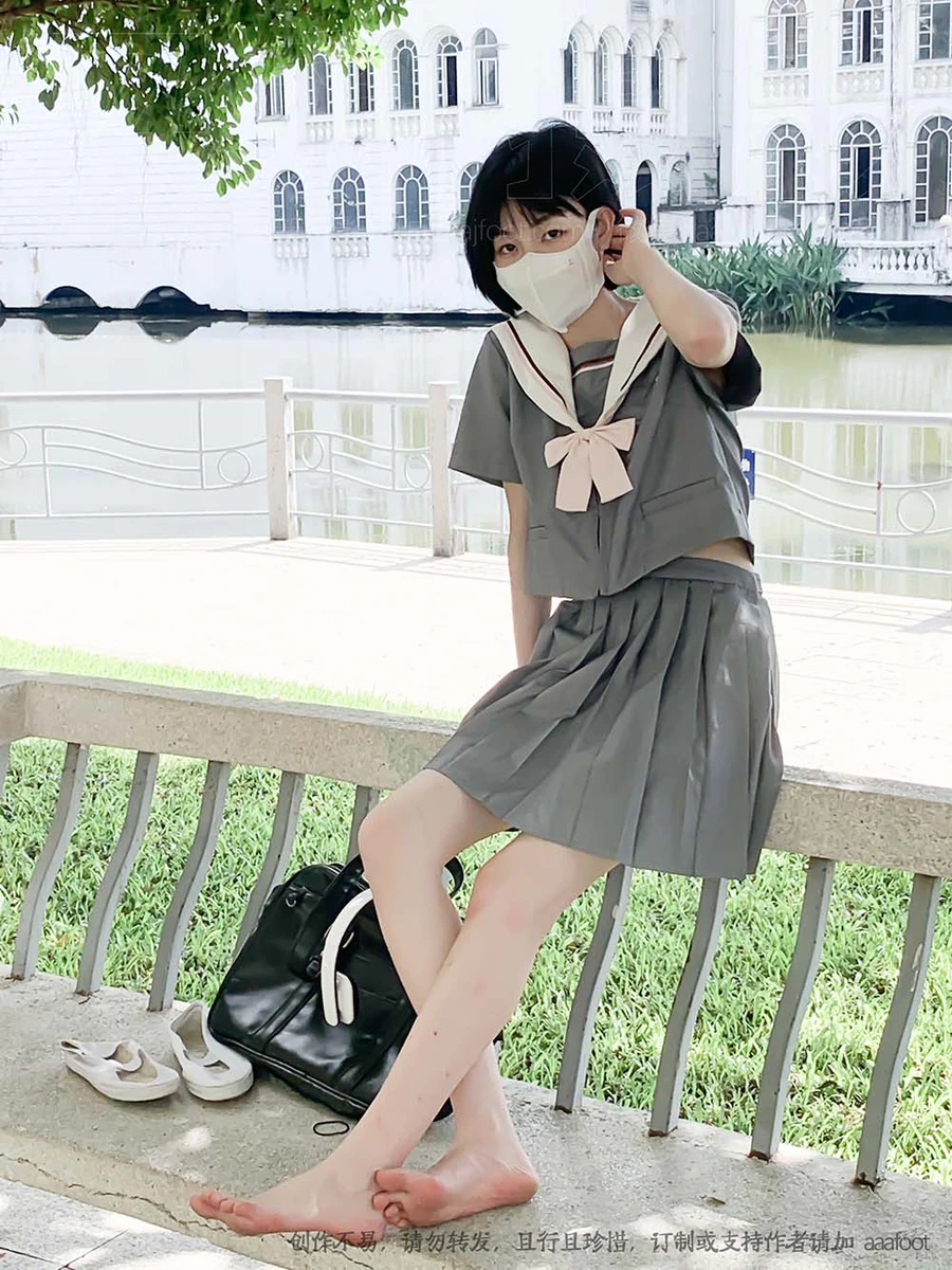 [见新摄影]NO.050 灰色JK 深深进入心中 JXSY见新摄影-第1张