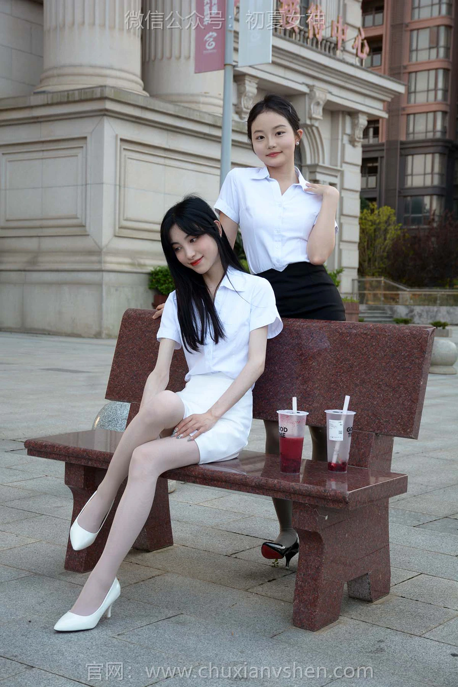 初夏女神 NO.226 柒柒、双双 黑白正装 CXNS初夏女神-第1张