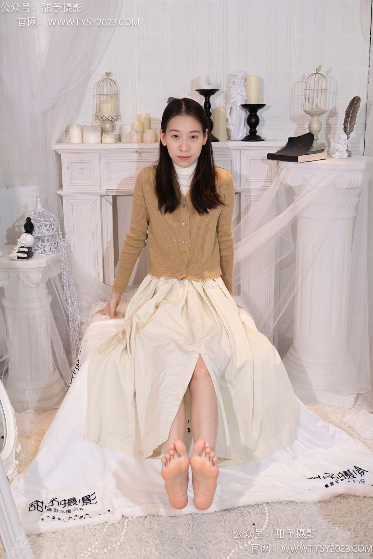 甜予摄影 NO.013 帆帆-平底鞋、白棉袜、裸足 TYSY甜予摄影-第1张