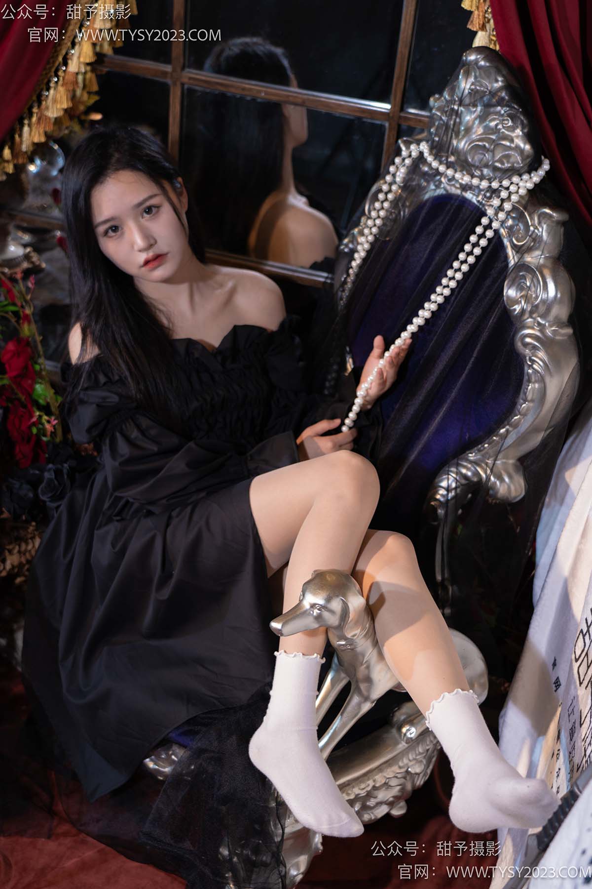 甜予摄影 NO.032 澜澜-皮鞋、白棉袜、肉丝 TYSY甜予摄影-第1张