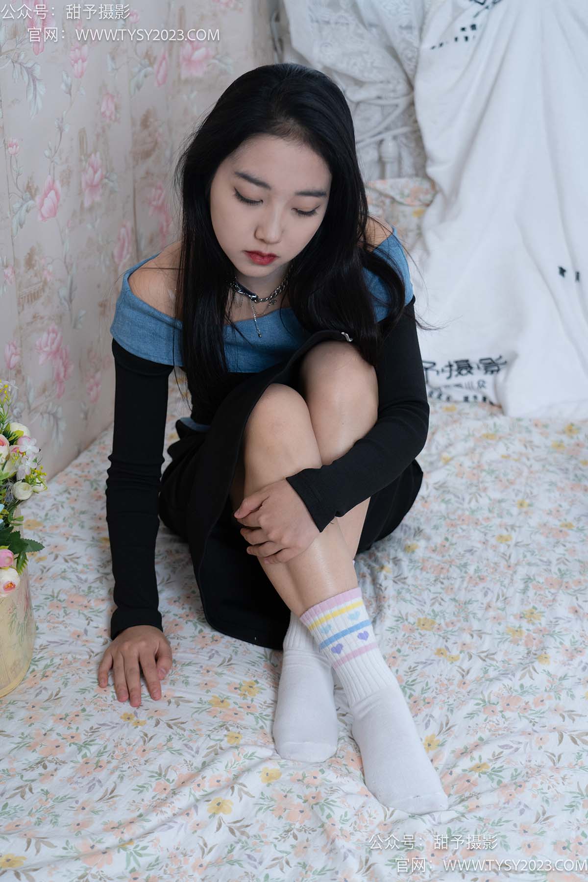 甜予摄影 NO.055 筱筱-板鞋、白棉袜、裸足 TYSY甜予摄影-第2张