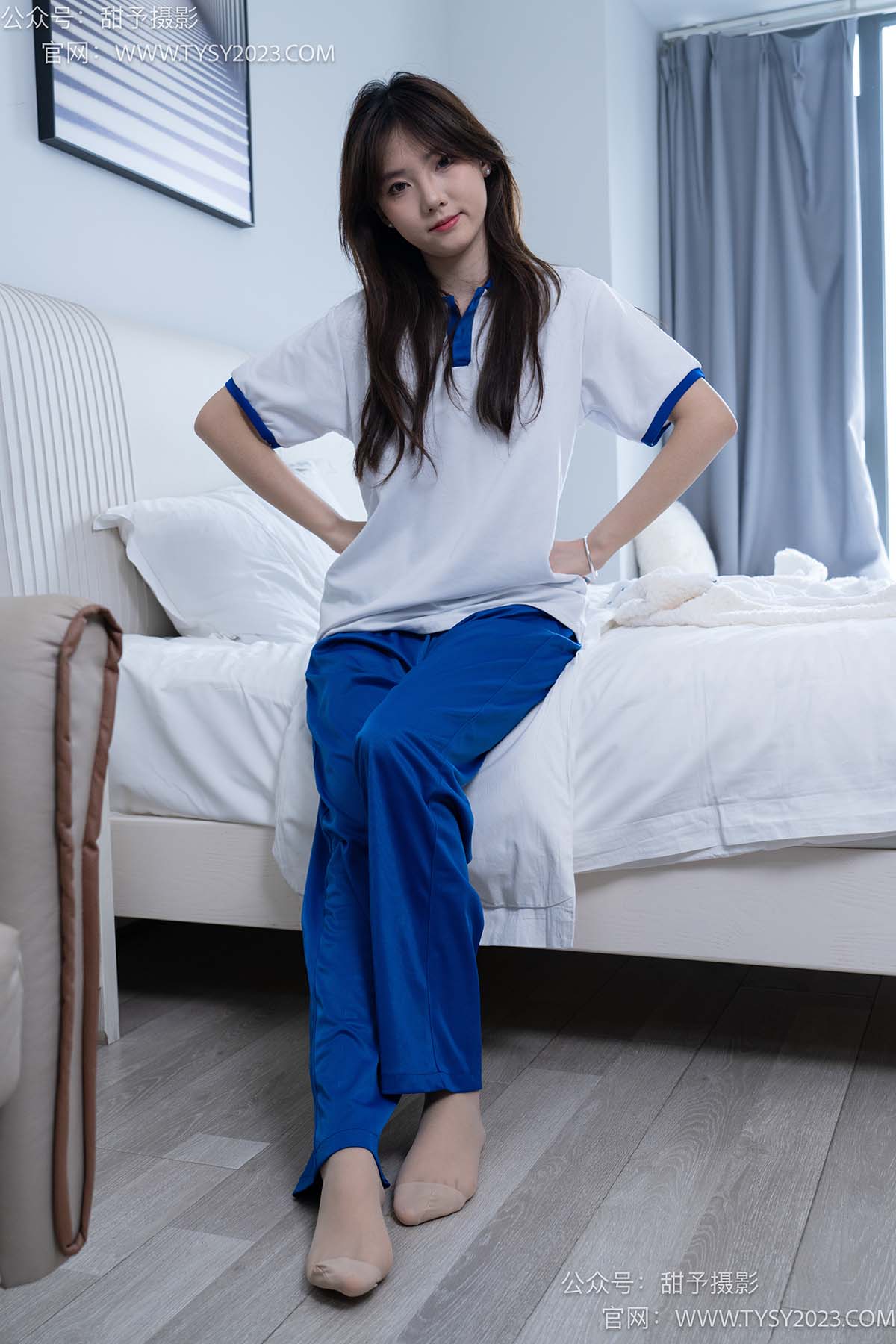 甜予摄影 NO.098 璇璇-校服、板鞋、白棉袜、肉丝（脚尖加固款） TYSY甜予摄影-第2张