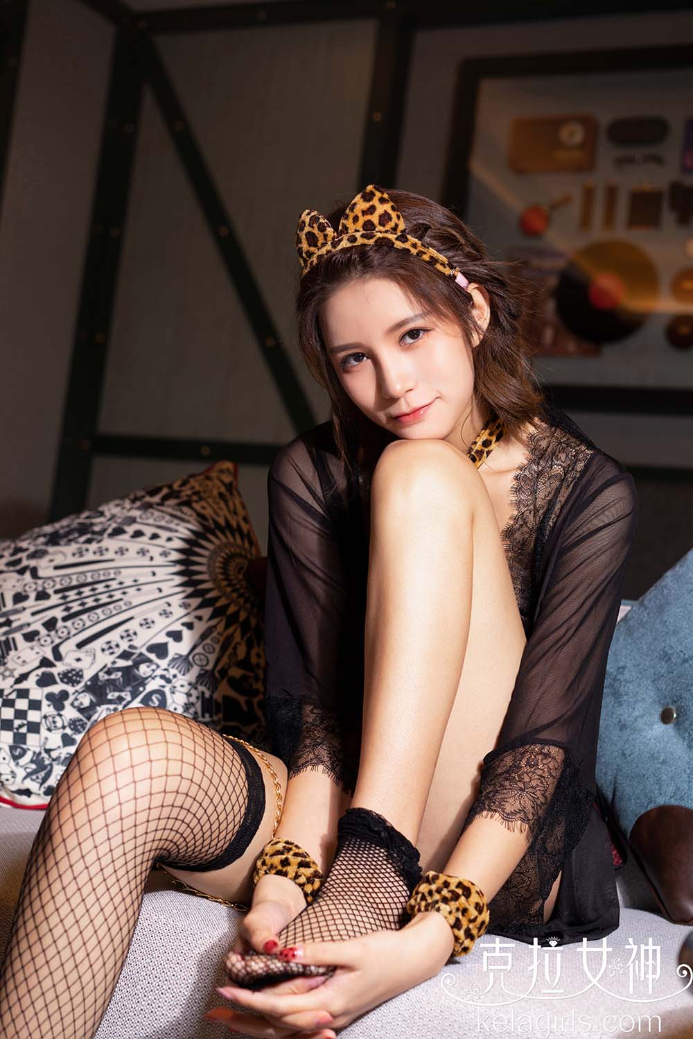 [kelagirls克拉女神]2019.02.10《豹爪挠痒痒》沐娅 KelaGirls克拉女神-第1张