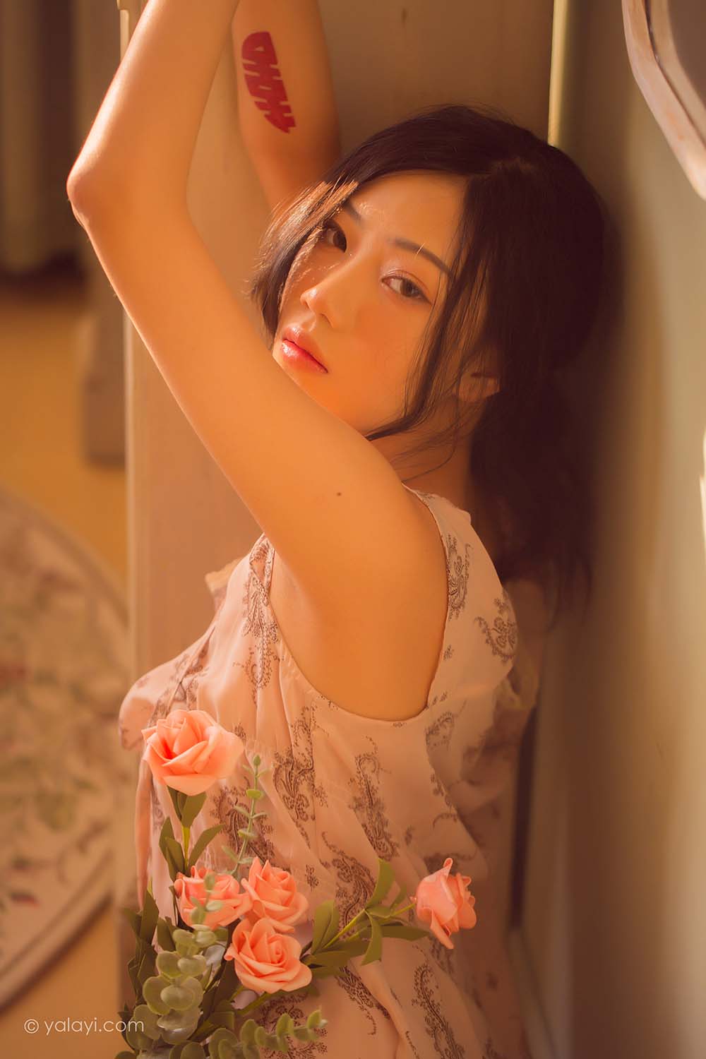 [YALAYI雅拉伊]2022.08.01 NO.960 暂时的花儿 橘子 YALAYI雅拉伊-第2张