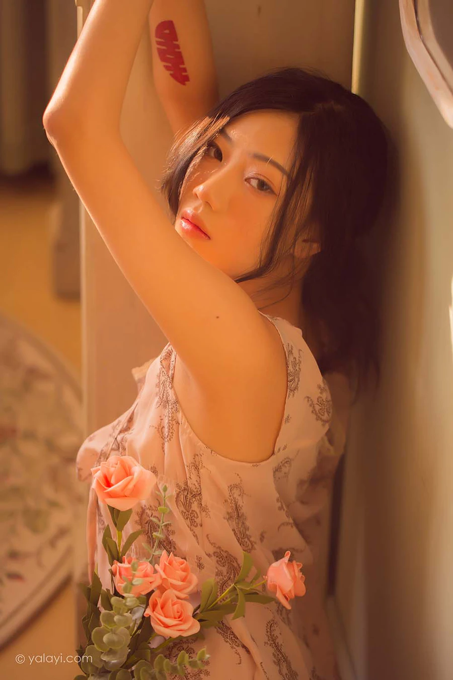 [YALAYI雅拉伊]2022.08.01 NO.960 暂时的花儿 橘子 YALAYI雅拉伊-第2张