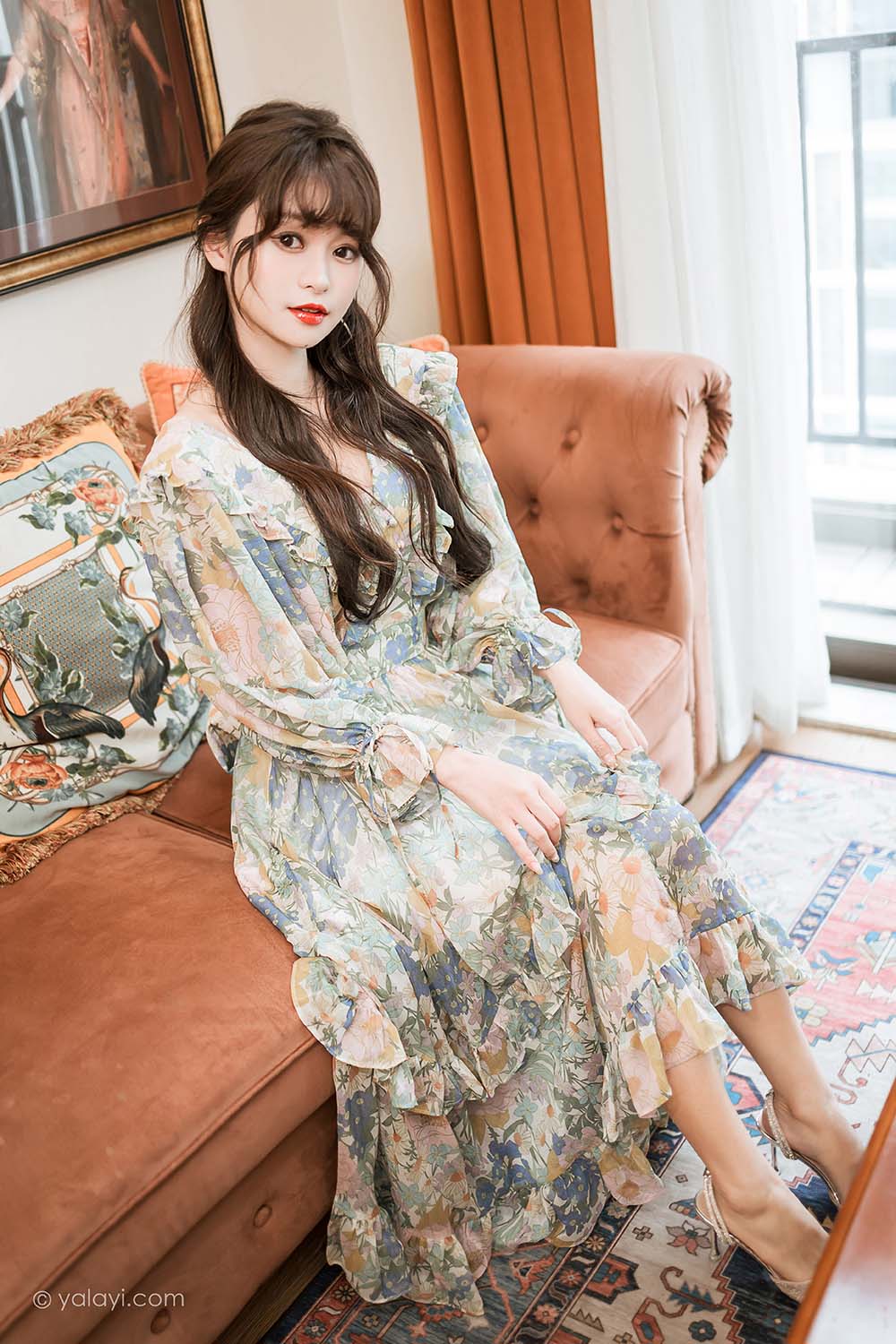 [YALAYI雅拉伊]2023.03.20 NO.1016 碎花裙少女 小亭 YALAYI雅拉伊-第1张