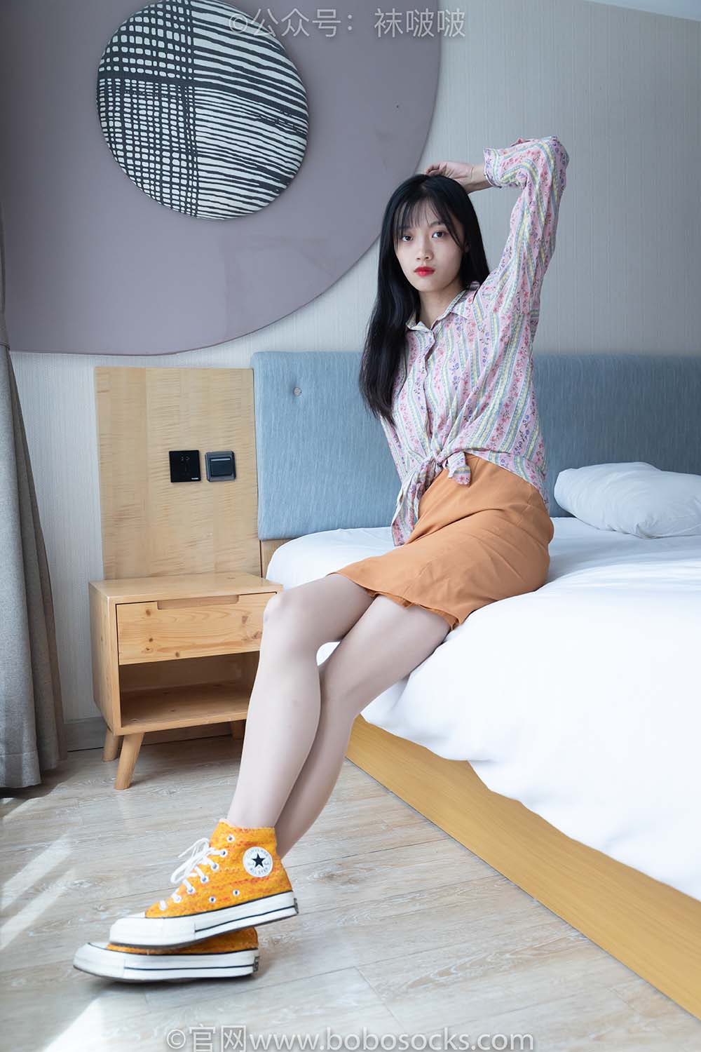 [BoBoSocks袜啵啵]NO.008 涵涵-帆布鞋、白色短棉袜、肉丝 BoBoSocks袜啵啵-第1张