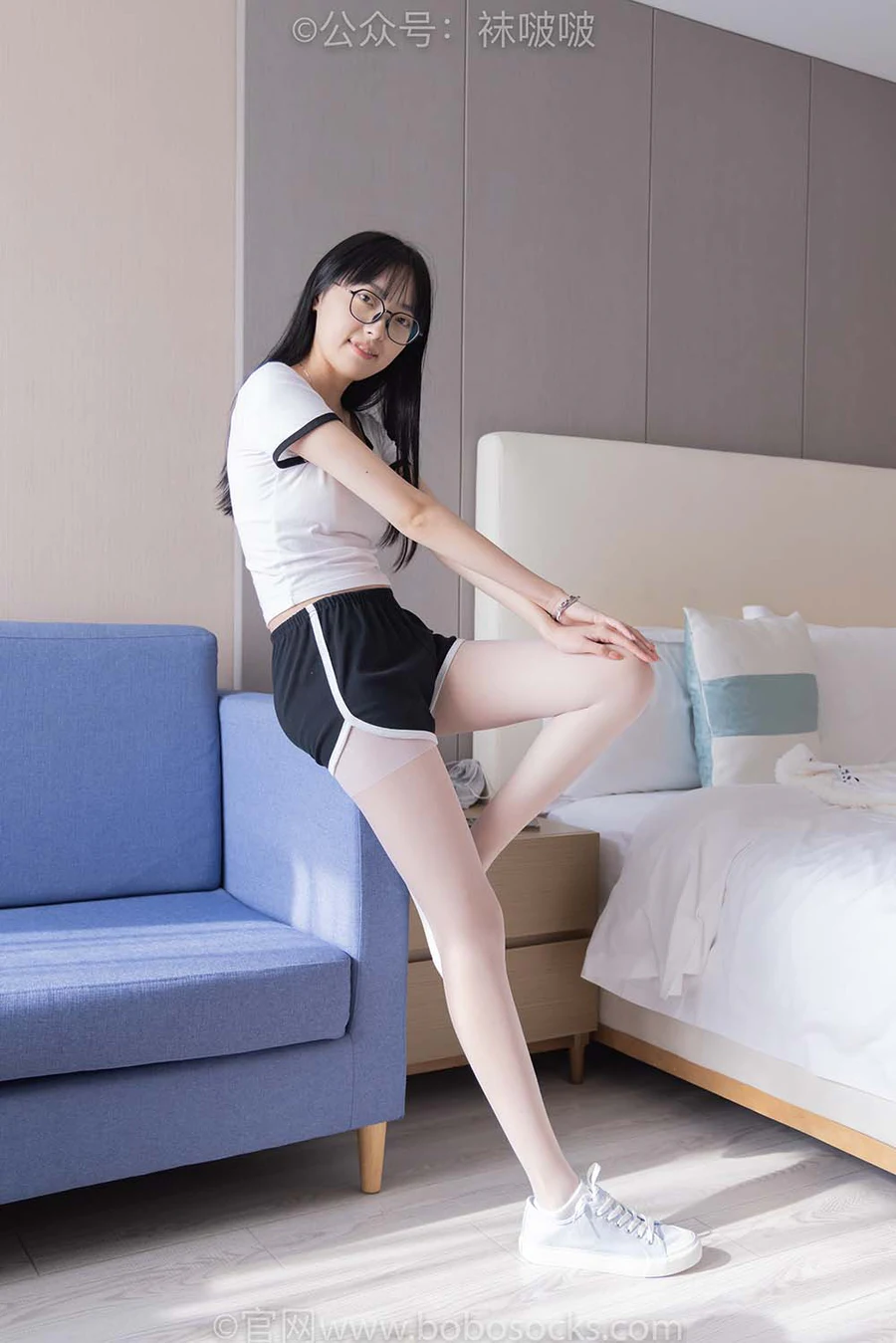 [BoBoSocks袜啵啵]NO.037 稚予-帆布鞋、短白棉袜、白丝 BoBoSocks袜啵啵-第1张