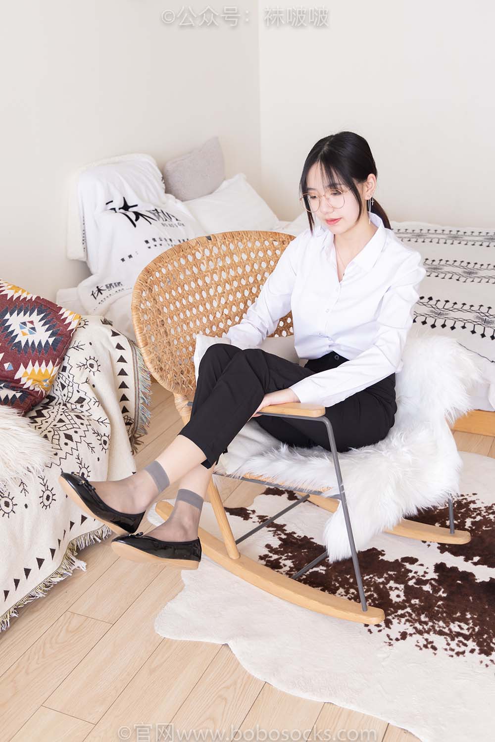 [BoBoSocks袜啵啵]NO.085 小甜豆-平底鞋、短灰丝、短肉丝 BoBoSocks袜啵啵-第1张