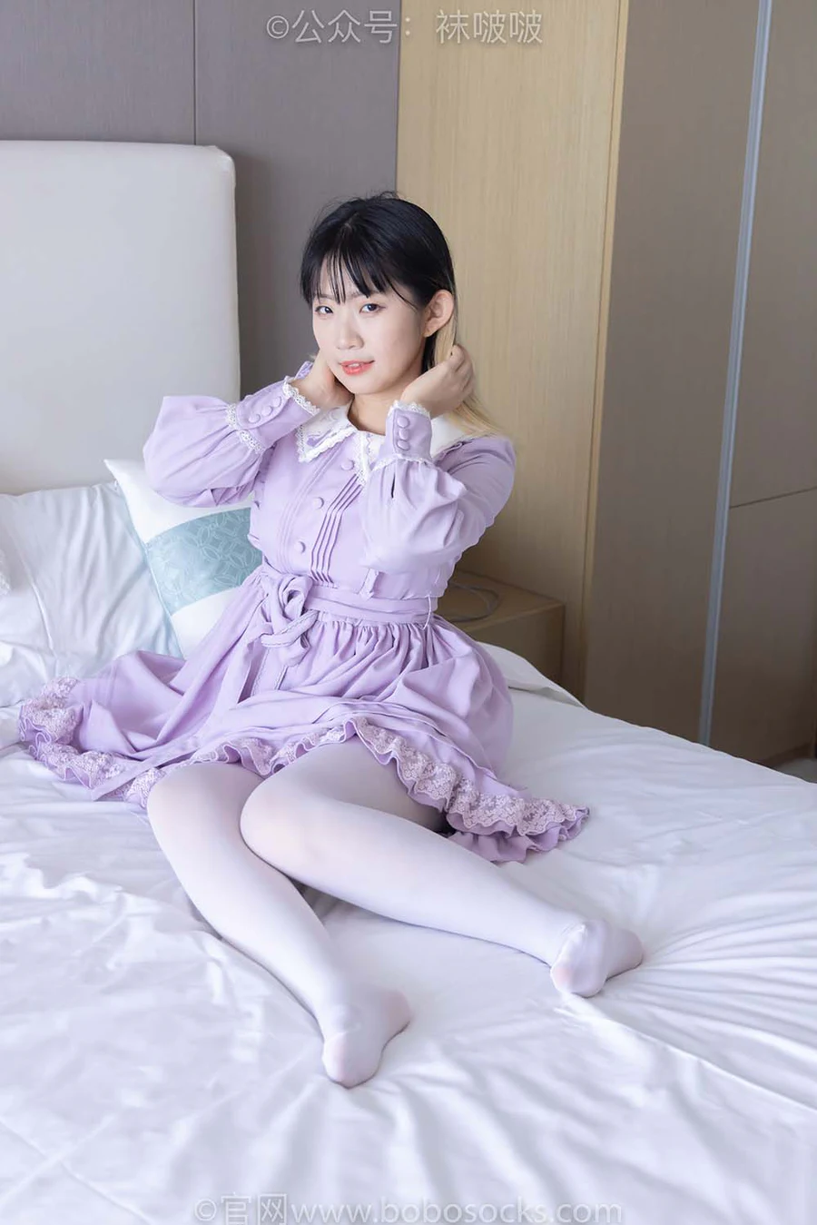 [BoBoSocks袜啵啵]NO.079 砂糖-皮鞋、厚白丝 BoBoSocks袜啵啵-第1张