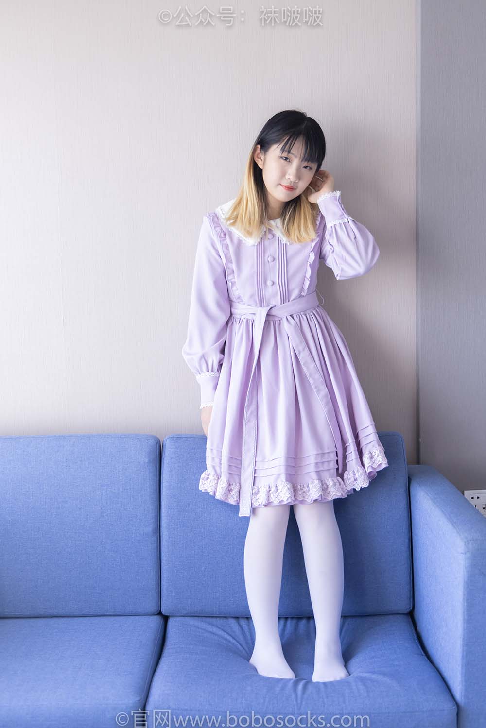 [BoBoSocks袜啵啵]NO.079 砂糖-皮鞋、厚白丝 BoBoSocks袜啵啵-第2张